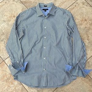 Banana Republic Striped Button Down Sleeve Dress Shirt Men’s L Large 16/16.5